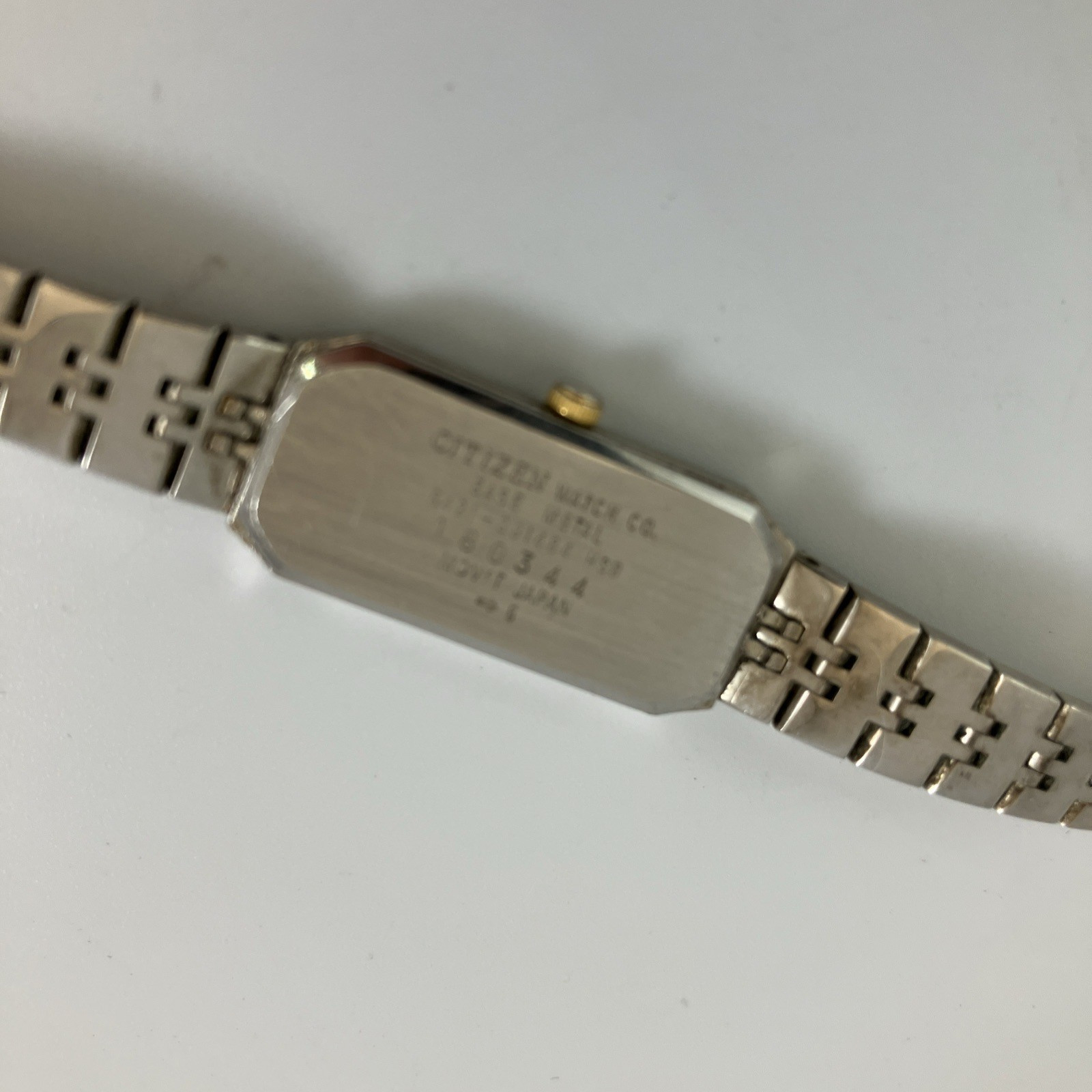 Citizen Tank Watch Womens 13mm Silver Gold Two Tone 5421-S91484 New Battery 7″