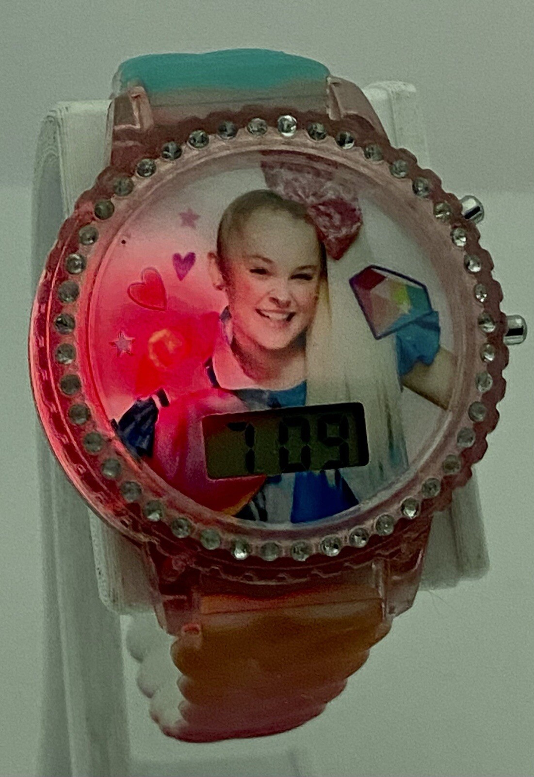 New JOJO SIWA Ladies Teens Watch Fresh Battery LCD Hearts Light Show Day/Date