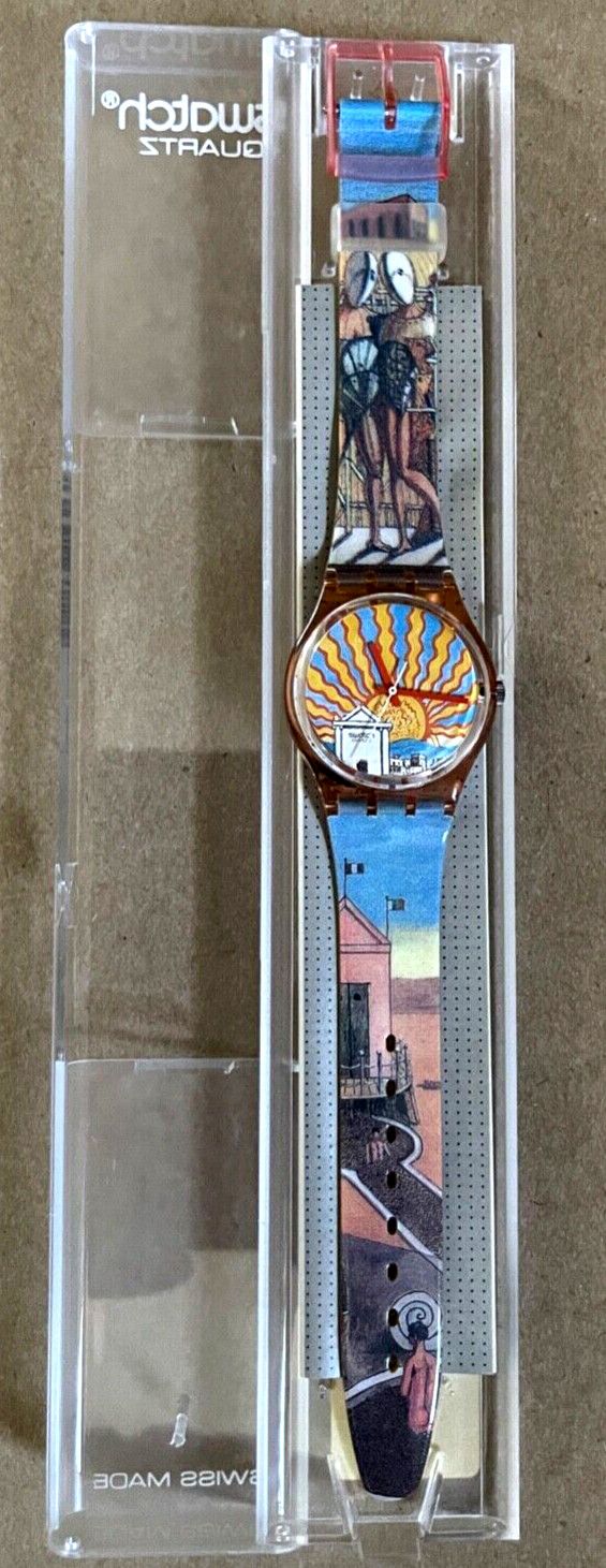 VTG SWATCH -GP 107 – II POETA – Bright Sun n buildings NEW IN BOX COLLECTION