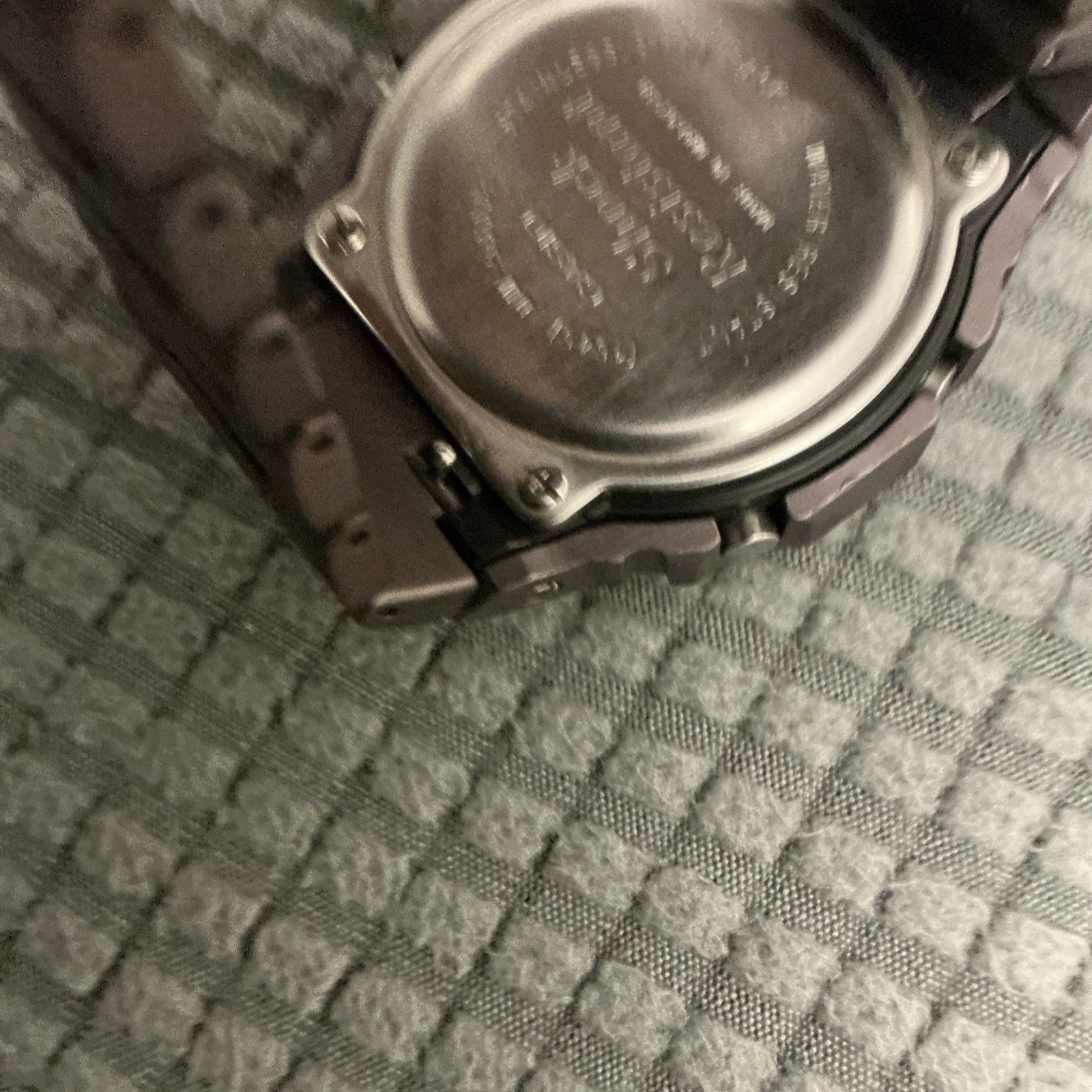 This is a modified DW5600E-1V watch with purple PVD Metal Bracelet 200M Box