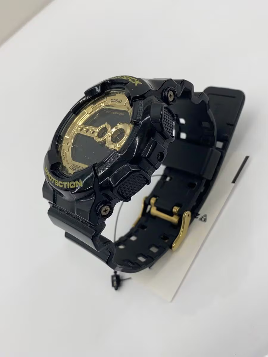 g shock Watch Analog GLD BLK Plastic GD 100GB