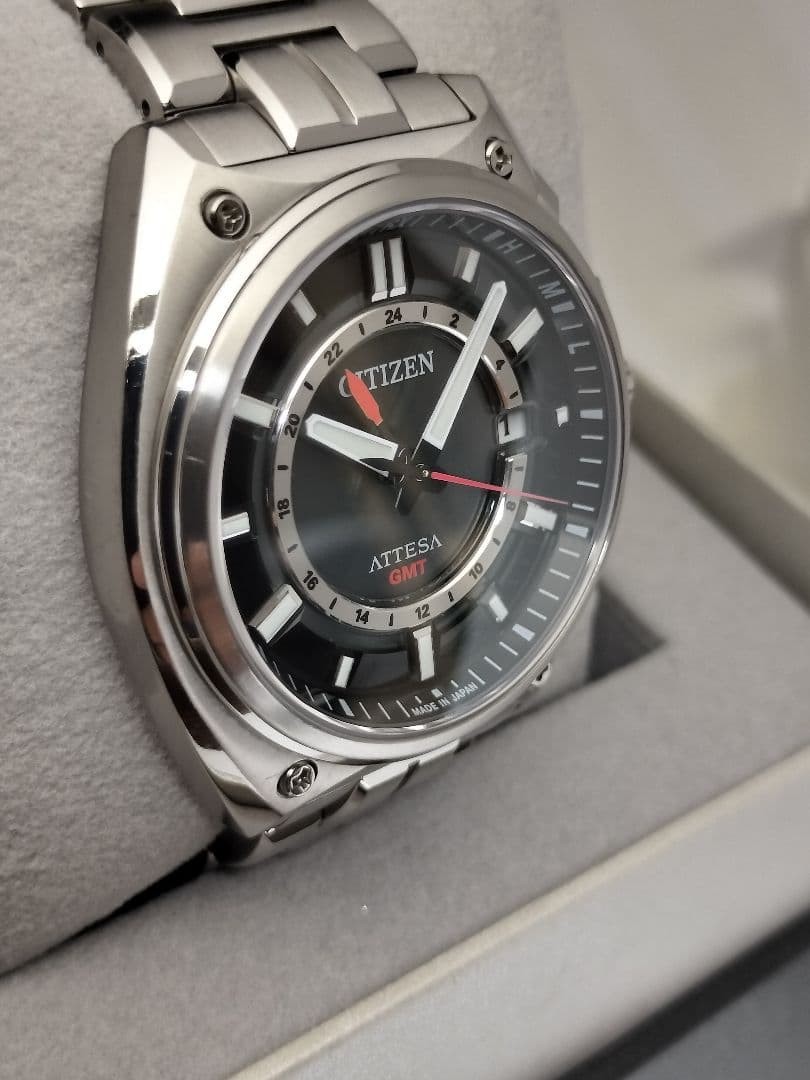 Citizen ATESSA H117 Watch Titanium Black GMT Solar Radio Controlled Edition
