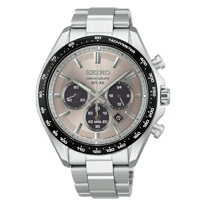 Seiko Selection SBPY181 Men’s Solar S Series One-Push Tri-Fold Clasp Chronograph