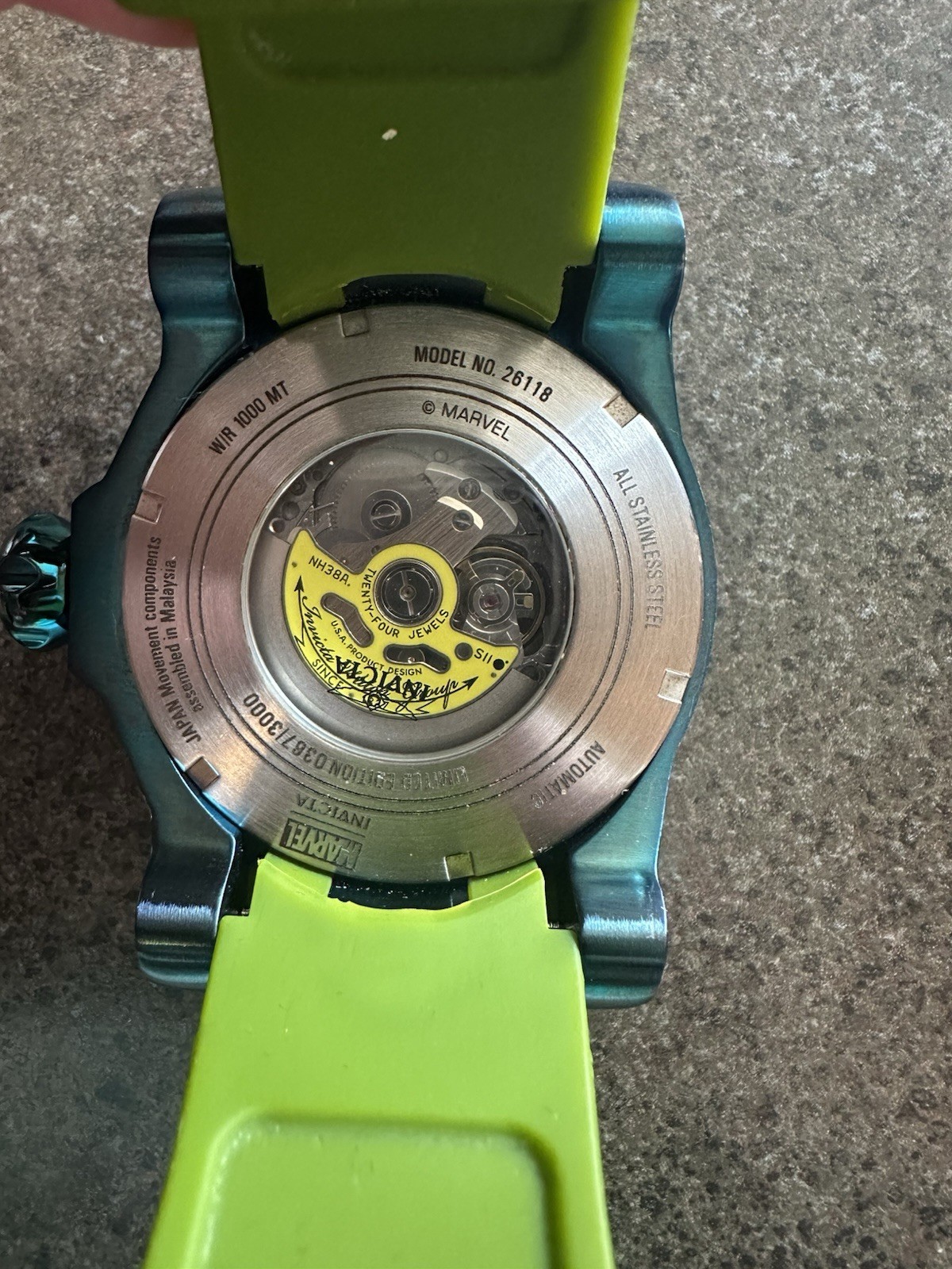 RARE Invicta Men’s Marvel HULK 53mm Model 26118 Automatic