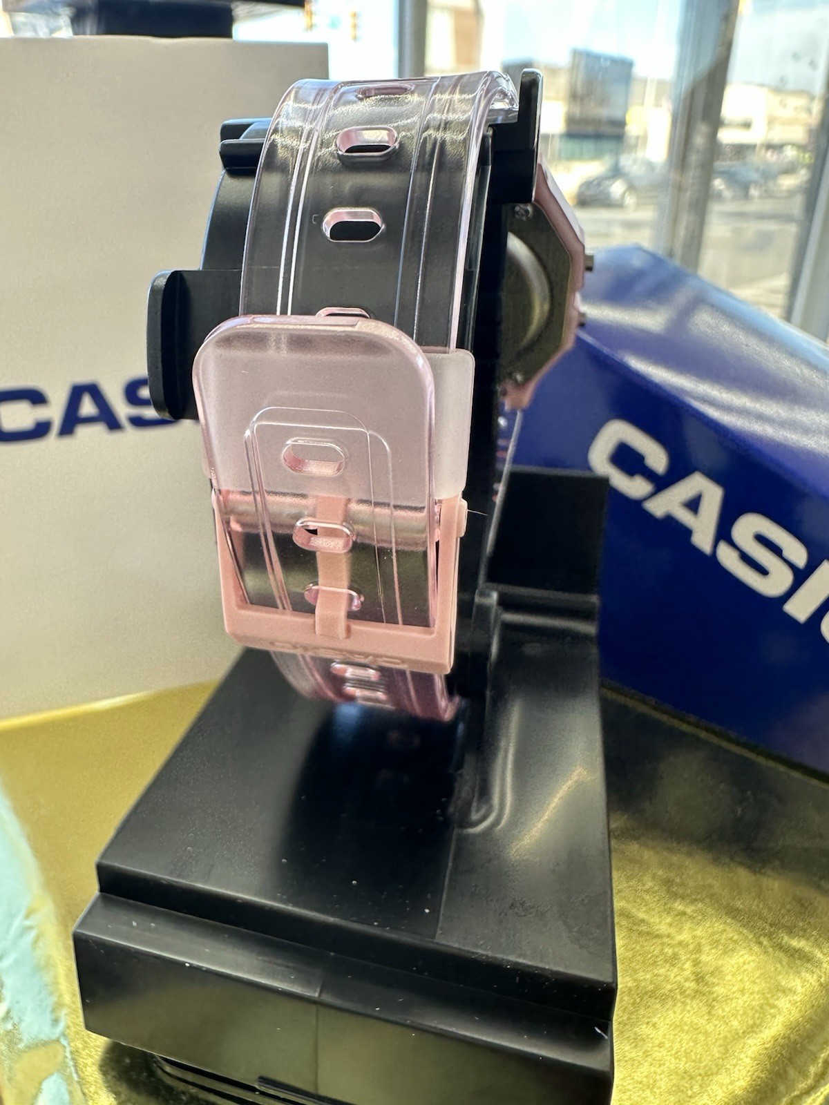 Casio F91WS-4, Digital Chronograph Watch, Pink Jelly Resin Band, Alarm, Date,