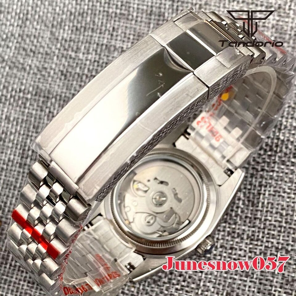 Fluted Bezel 200m Waterproof 36MM Mint Green Arabic NumeralWatch NH35 Auto DateJ