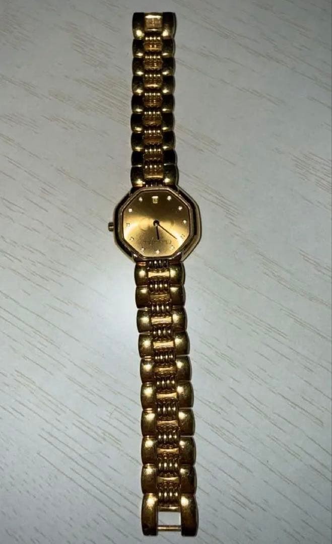 Dior Ladies Gold Watch Elegant Casual/Formal Stone-Accented Used
