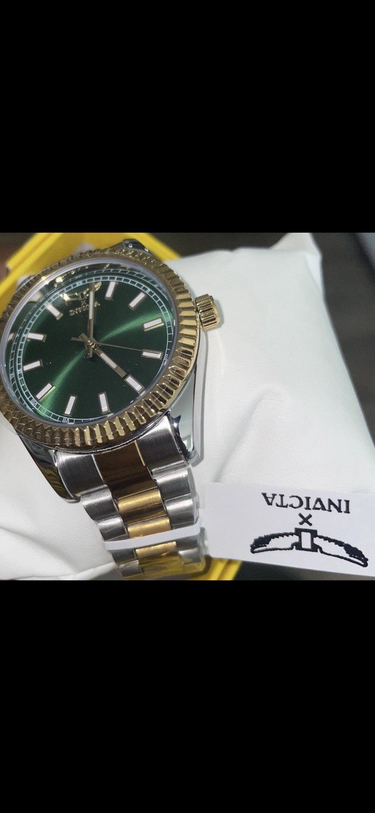 Invicta Men’s Watch Specialty I by Invicta Green Dial Two Tone Bracelet 69012