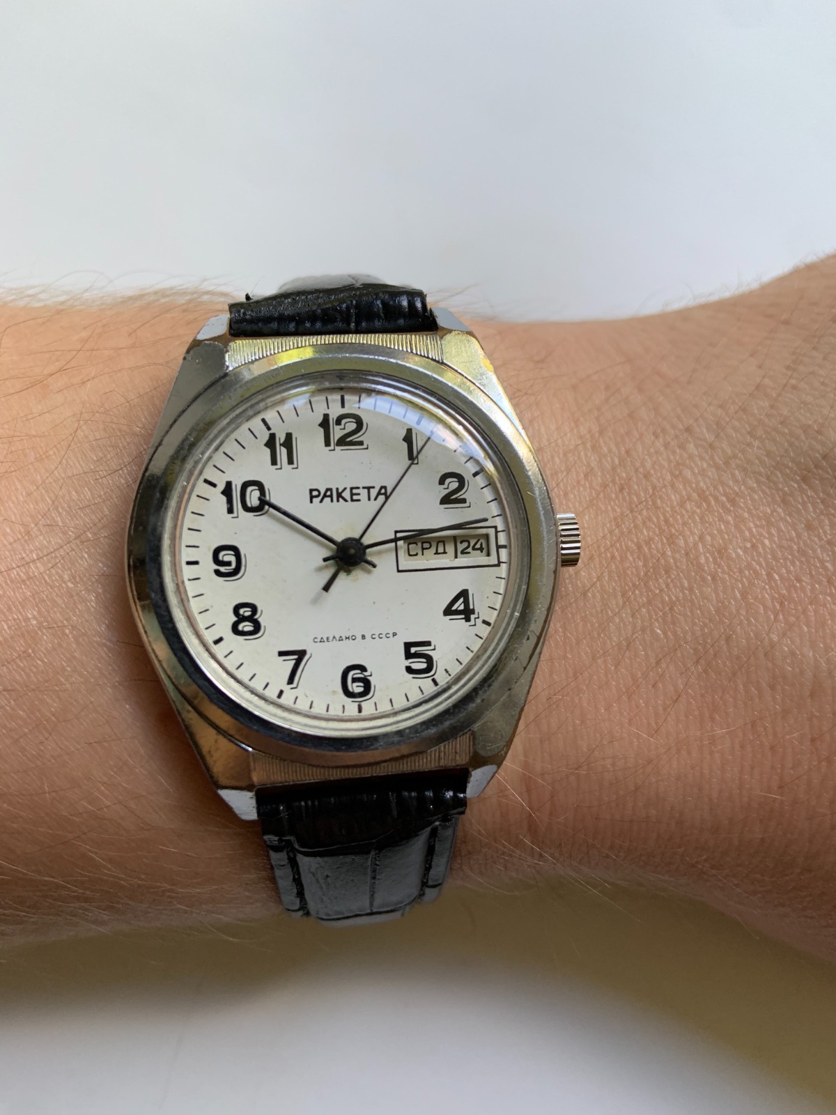 Vintage Soviet Men’s Watch Raketa “rolex” CCCP Wristwatch USSR Mechanical