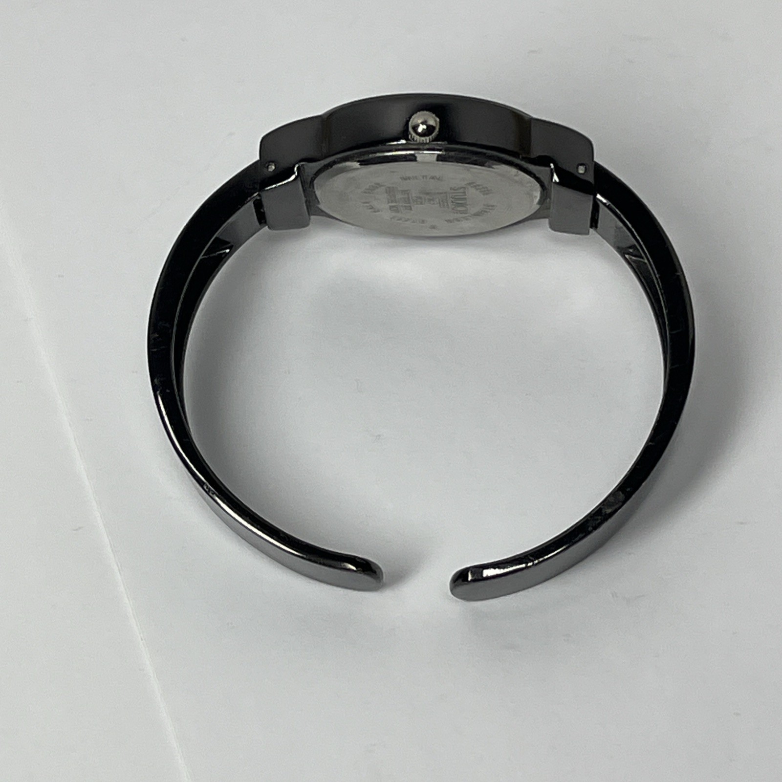 Women’s Studio Watch Std955t Black On Black Bangle Bracelet , NEEDS BATTERY