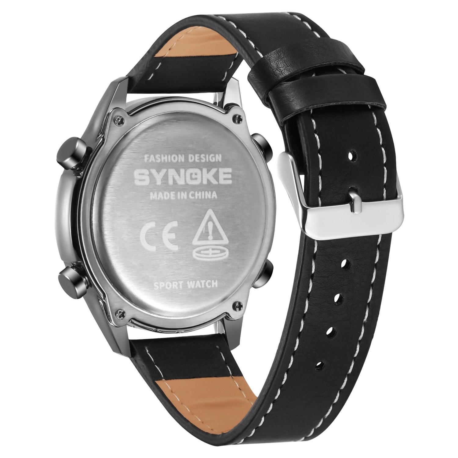 Mens Digital Sport Watch LED Backlight Stopwatch Daily Alarm Watch Gift Black
