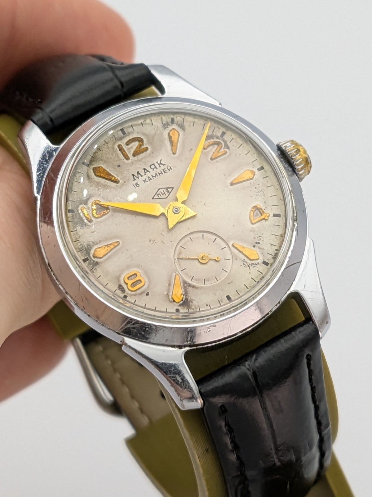1950s Mayak 2603 Raketa Military Soviet USSR Men Mechanical Rare Pobeda