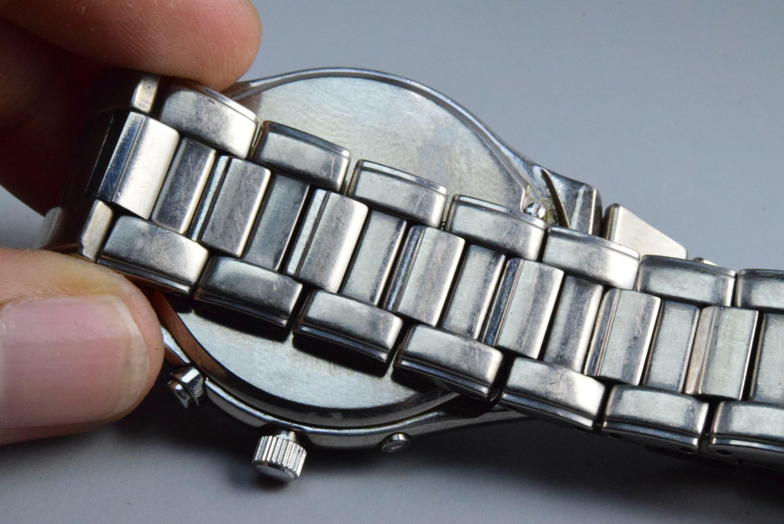 Vintage watch Seiko Solar Titanium 7B42-0AN0 Black Men Quartz Round 42mm