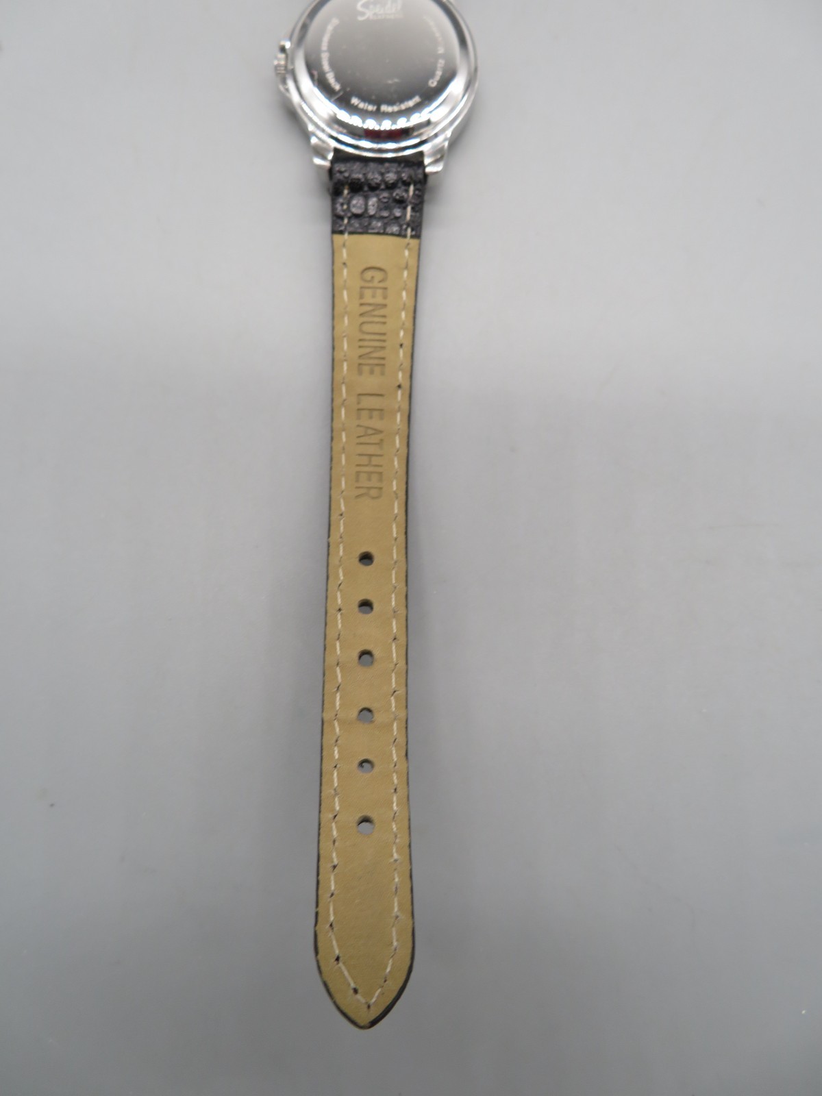Speidel Express Silver Tone Watch Water Resistant Black Band New Battery