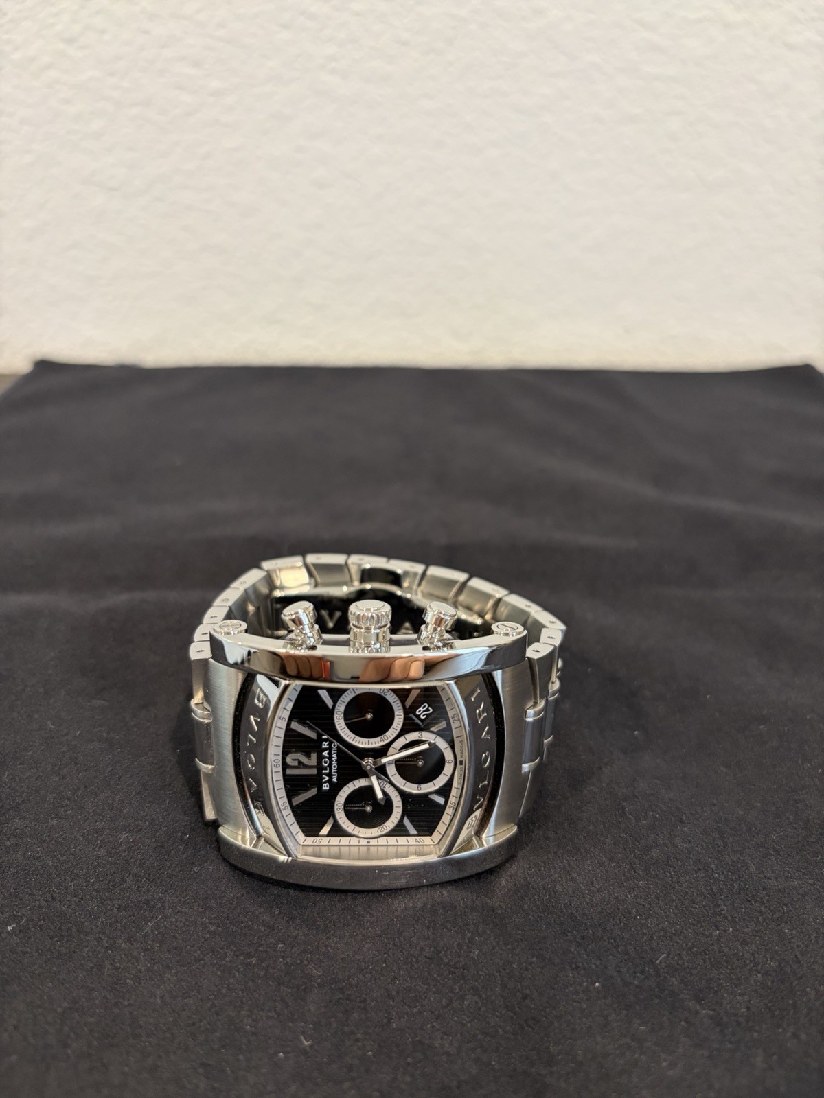 Bvlgari Assioma Men’s Black Stainless Steel Bracelet Watch – AA48SCH