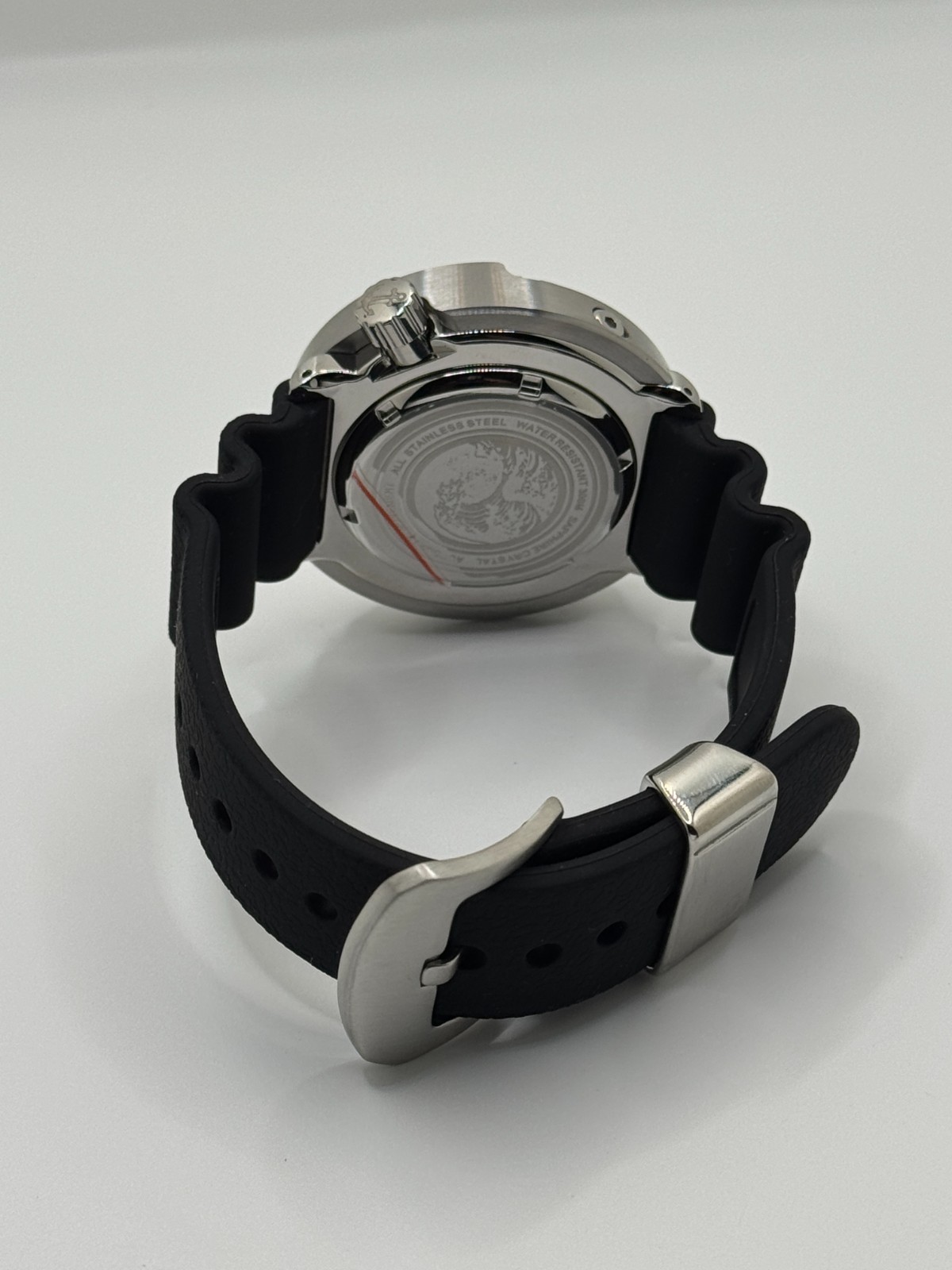 KRAKEN Automatic Dive Watch 300M NH35 Sapphire Steel Black Orange Diver