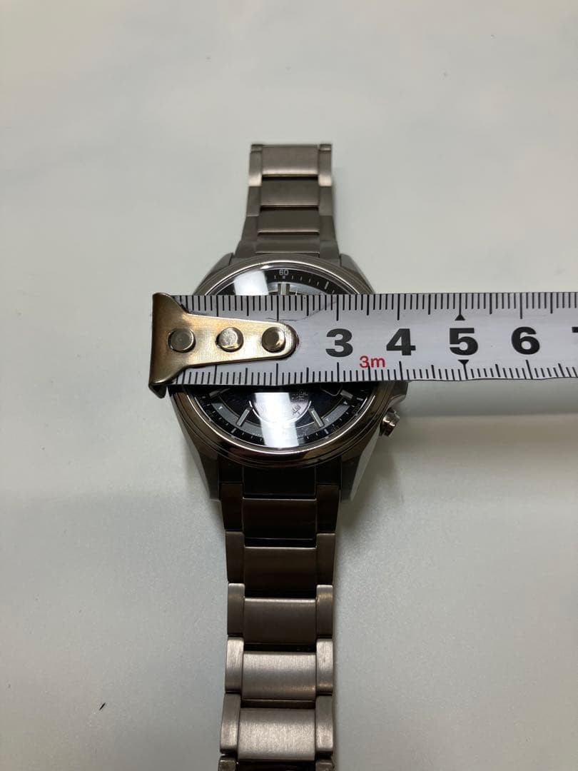 CITIZEN Eco-Drive E820-S096081 Used Watch Chronograph Box Manual Solar
