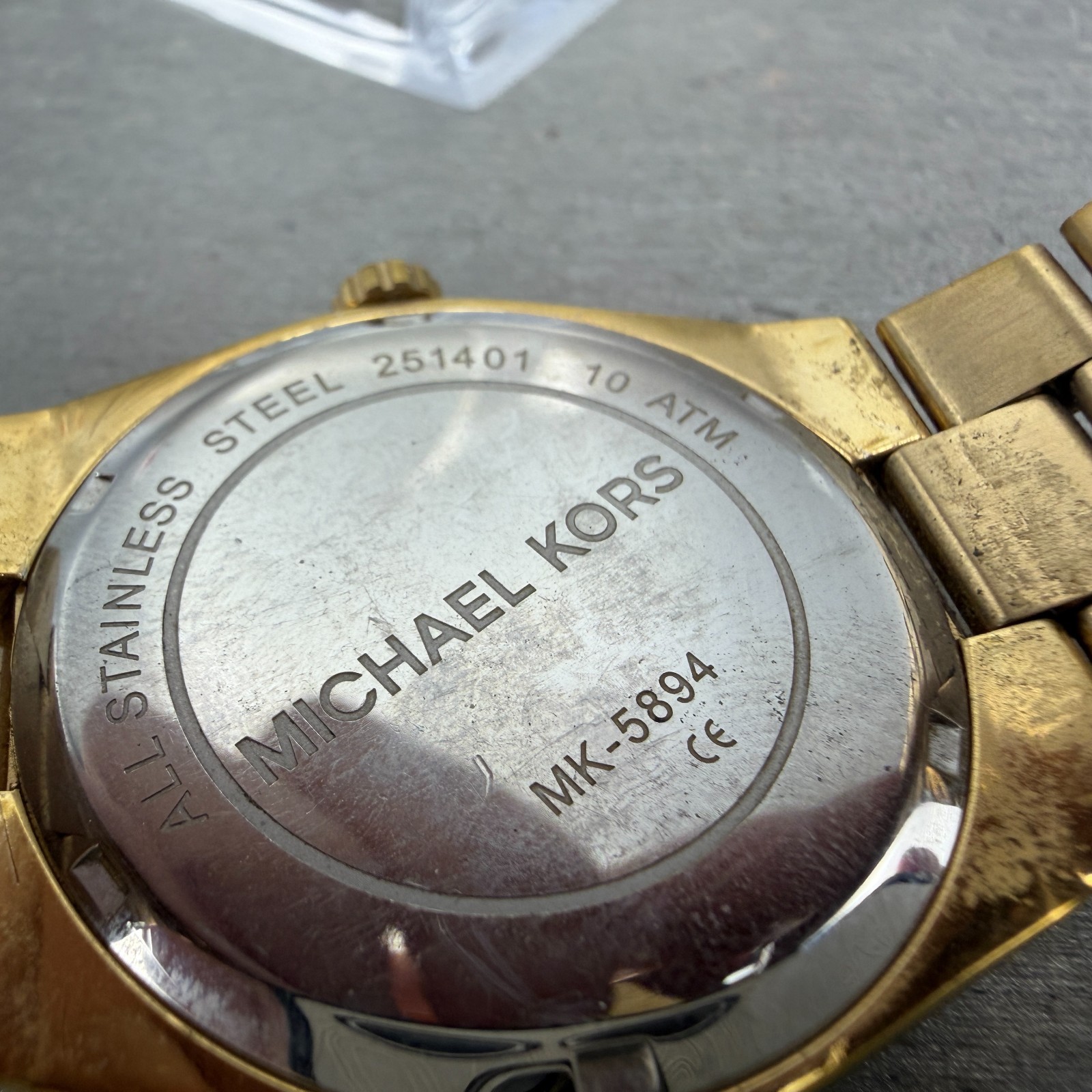 Michael Kors Channing Watch Women 38mm Turquoise Dial Gold Tone MK-5894 New Batt