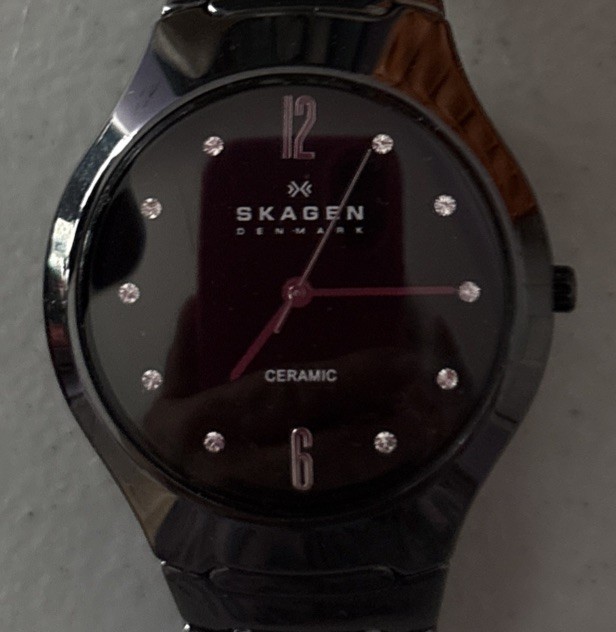 Skagen Ceramic Collection Women’s Black Dial Quartz Watch 817SBXBC