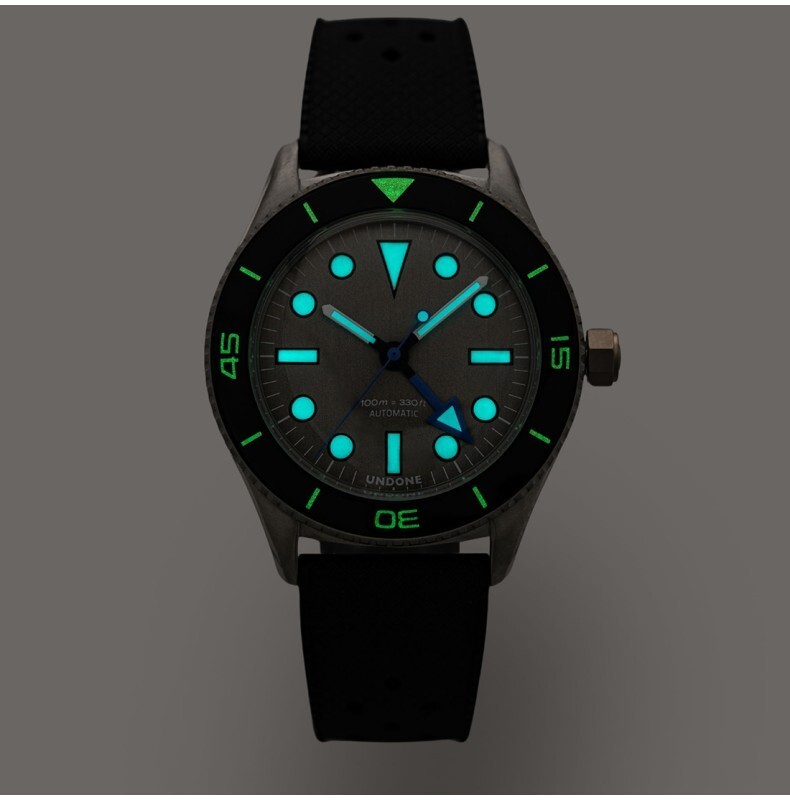 Undone Basecamp Explorer Automatic Titanium Blue Gray Silicone Men’s Watch