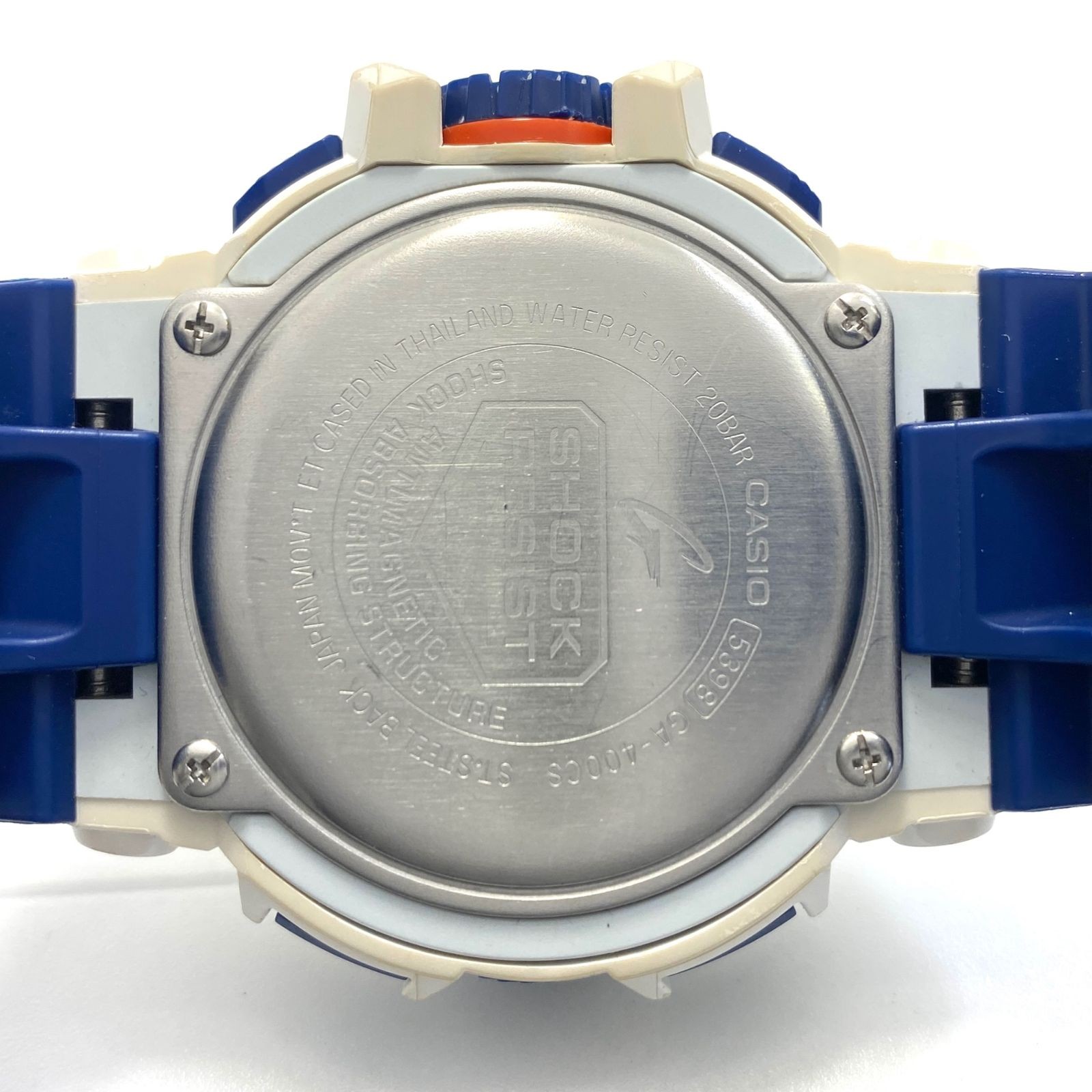 CASIO G-SHOCK Crazy Colors GA-400CS-7A White Blue Digital Watch Used Japan