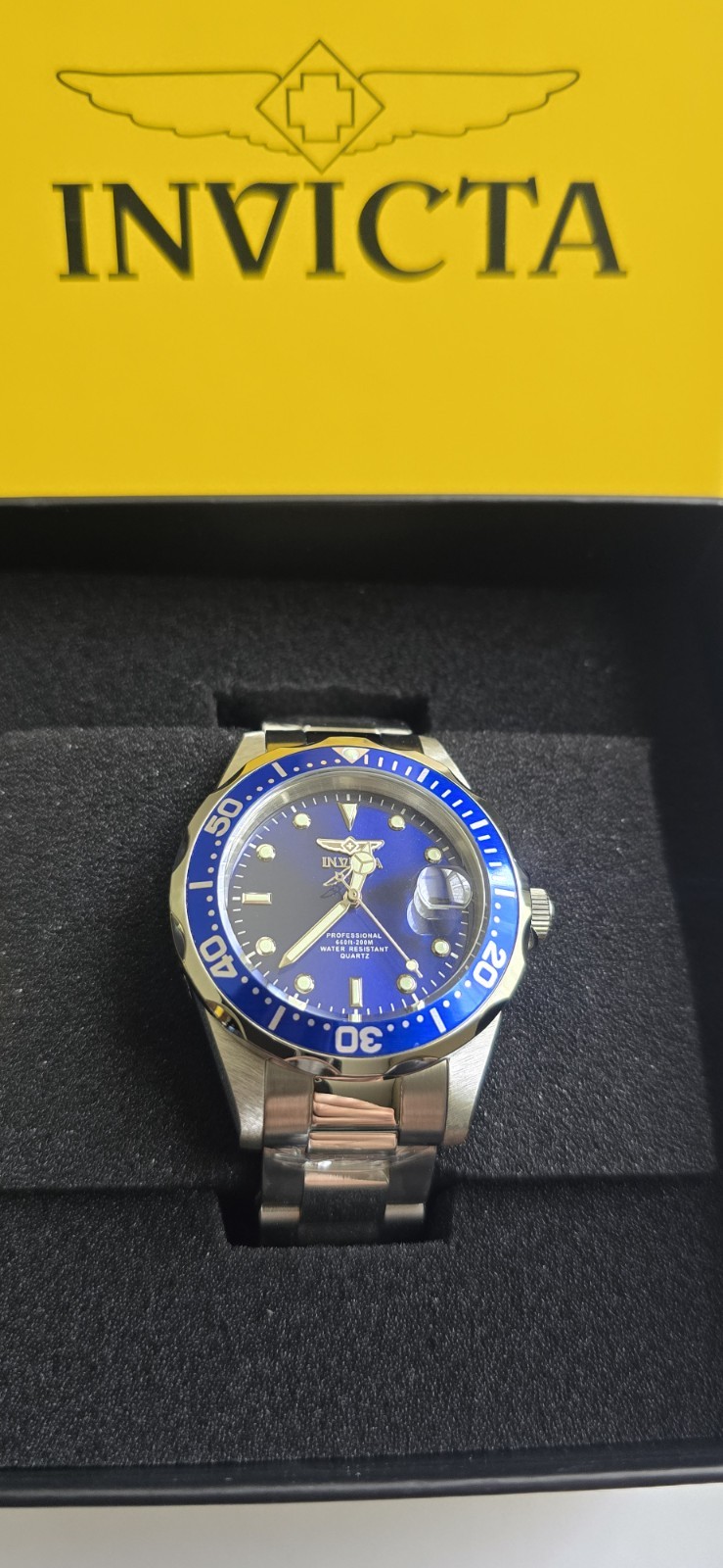 Invicta Pro Diver 9204OB Men’s Quartz Watch – 37.5mm Blue Dial Steel – Brand NIB