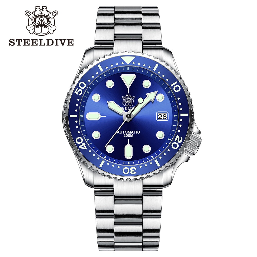 STEELDIVE SD1973 Mens 41.2mm Automatic Dive Watch NH35 Sapphire Steel