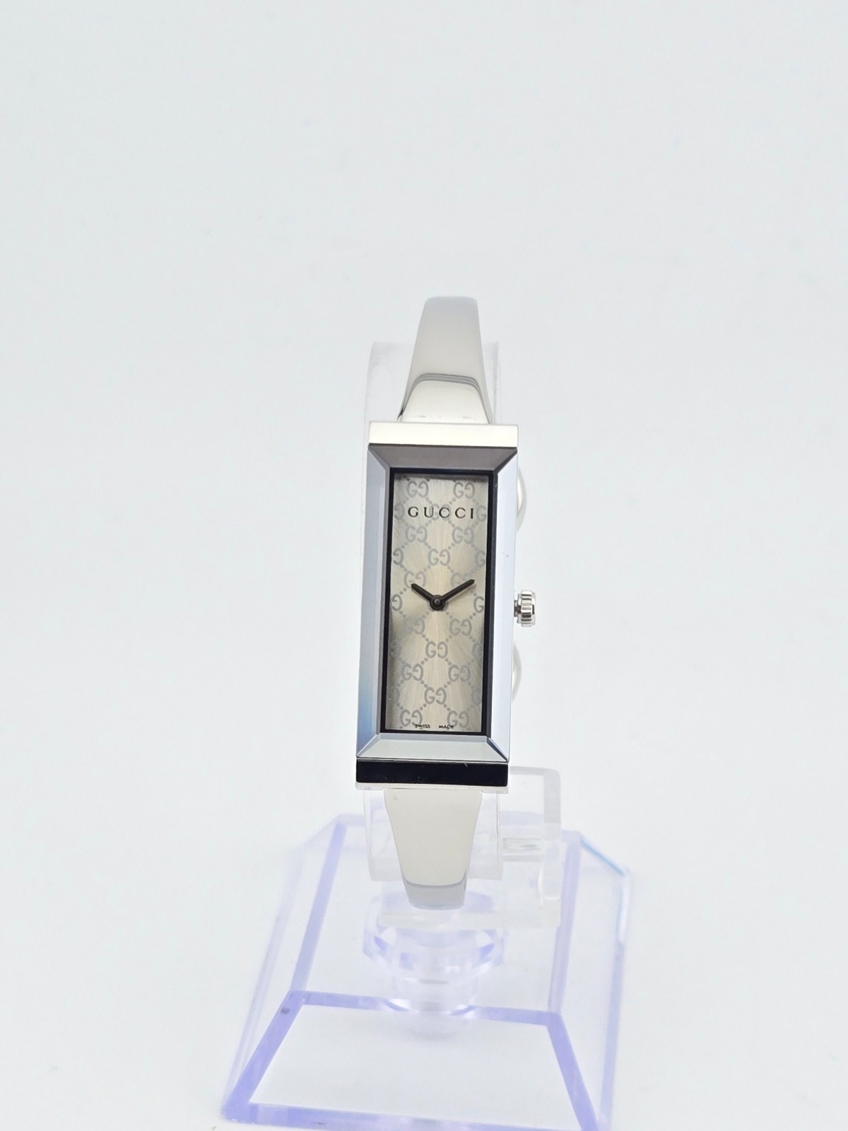 Gucci G-Frame YA127511 Women’s Stainless Steel Silver Dial Watch ⌚