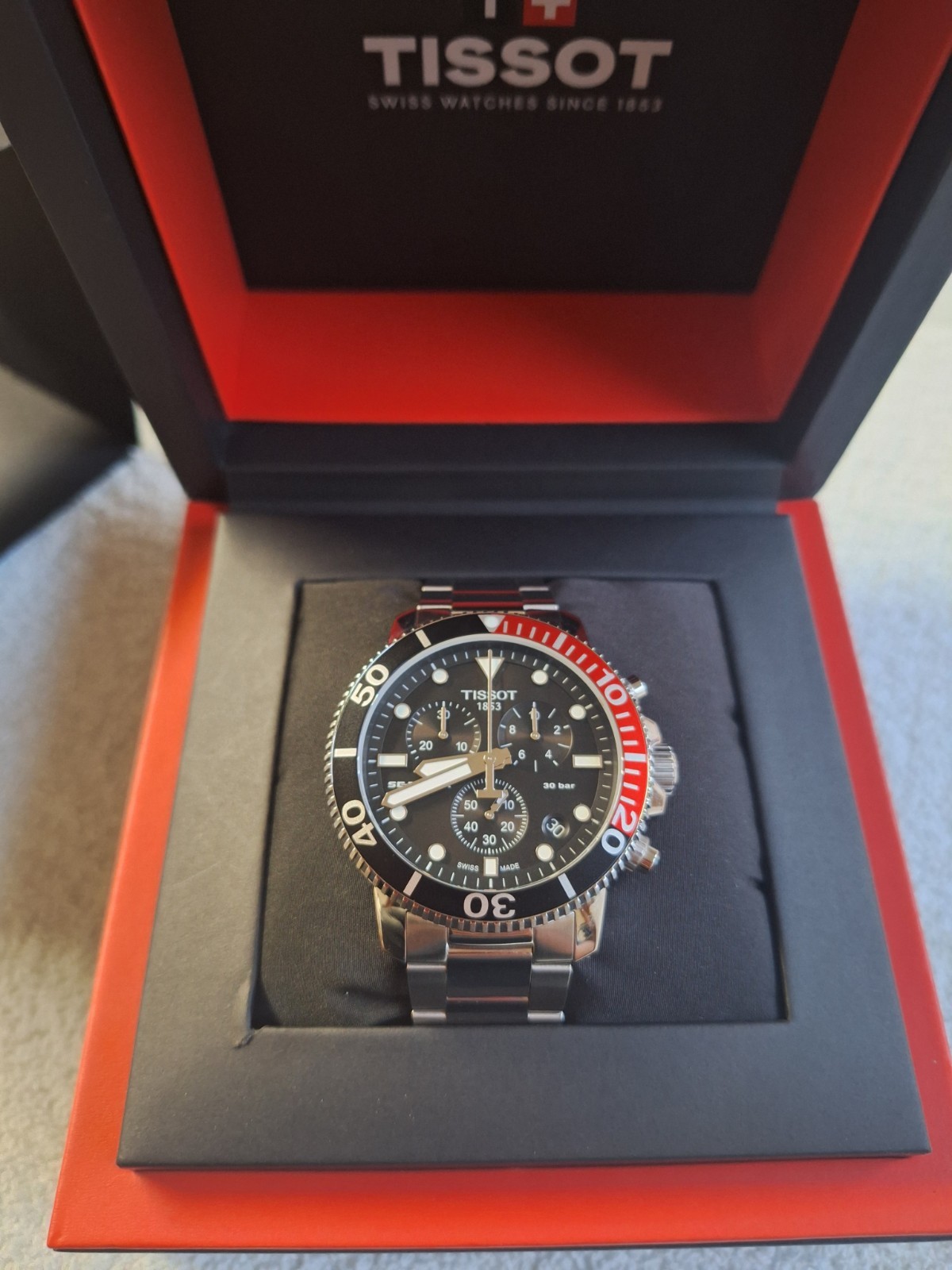 TISSOT Seastar 1000 Chronograph Quartz Black Dial Men’s Watch T120.417.11.051.01