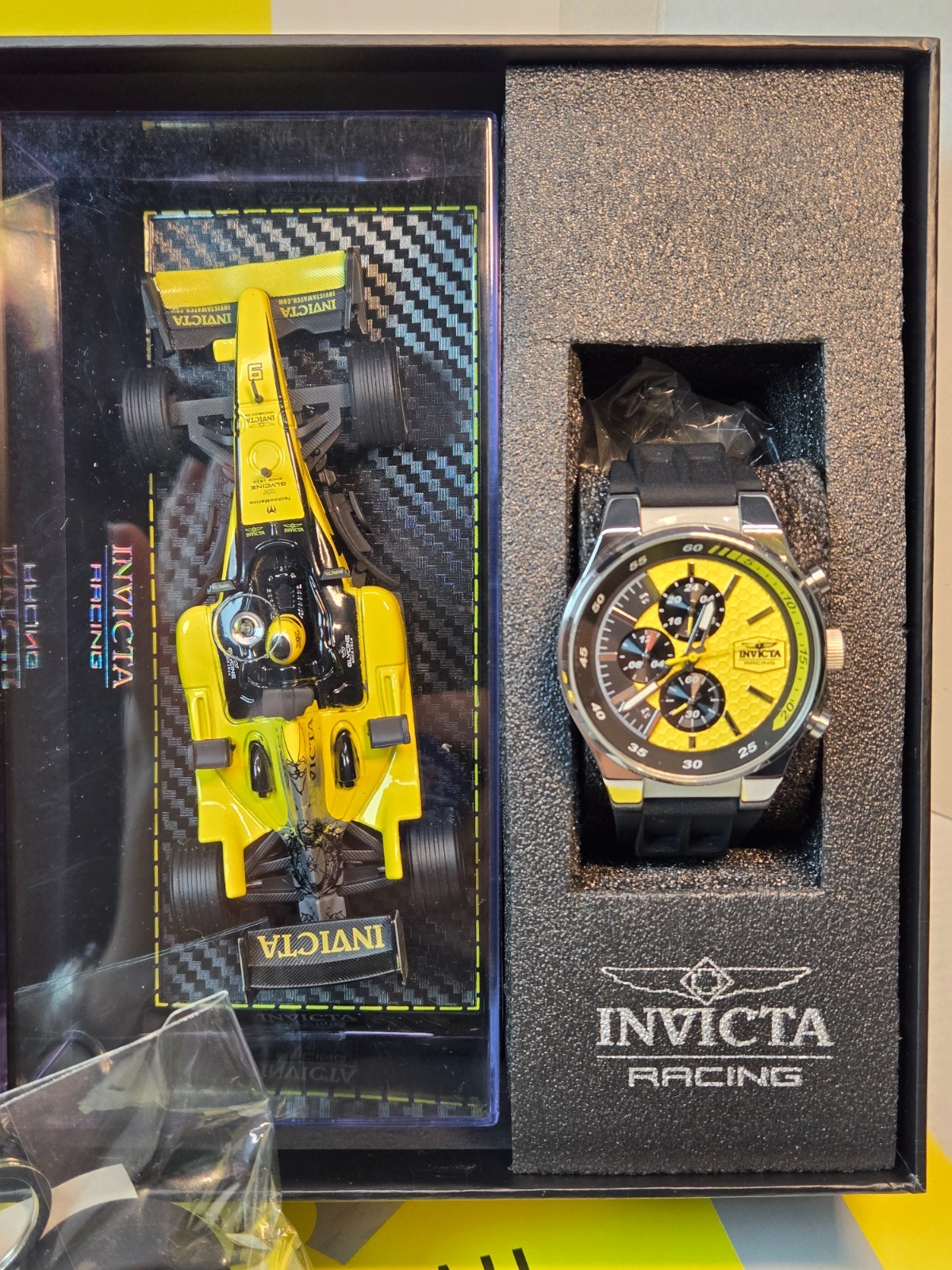 Invicta Special Edition Replica Racing Car w/ Invicta 47738 44mm Watch Bundle!