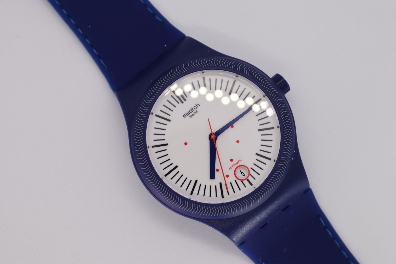 NEW AUTOMATIC Swatch Sistem 51 Men’s Originals Blue Silicon Watch SUTN401 GRID
