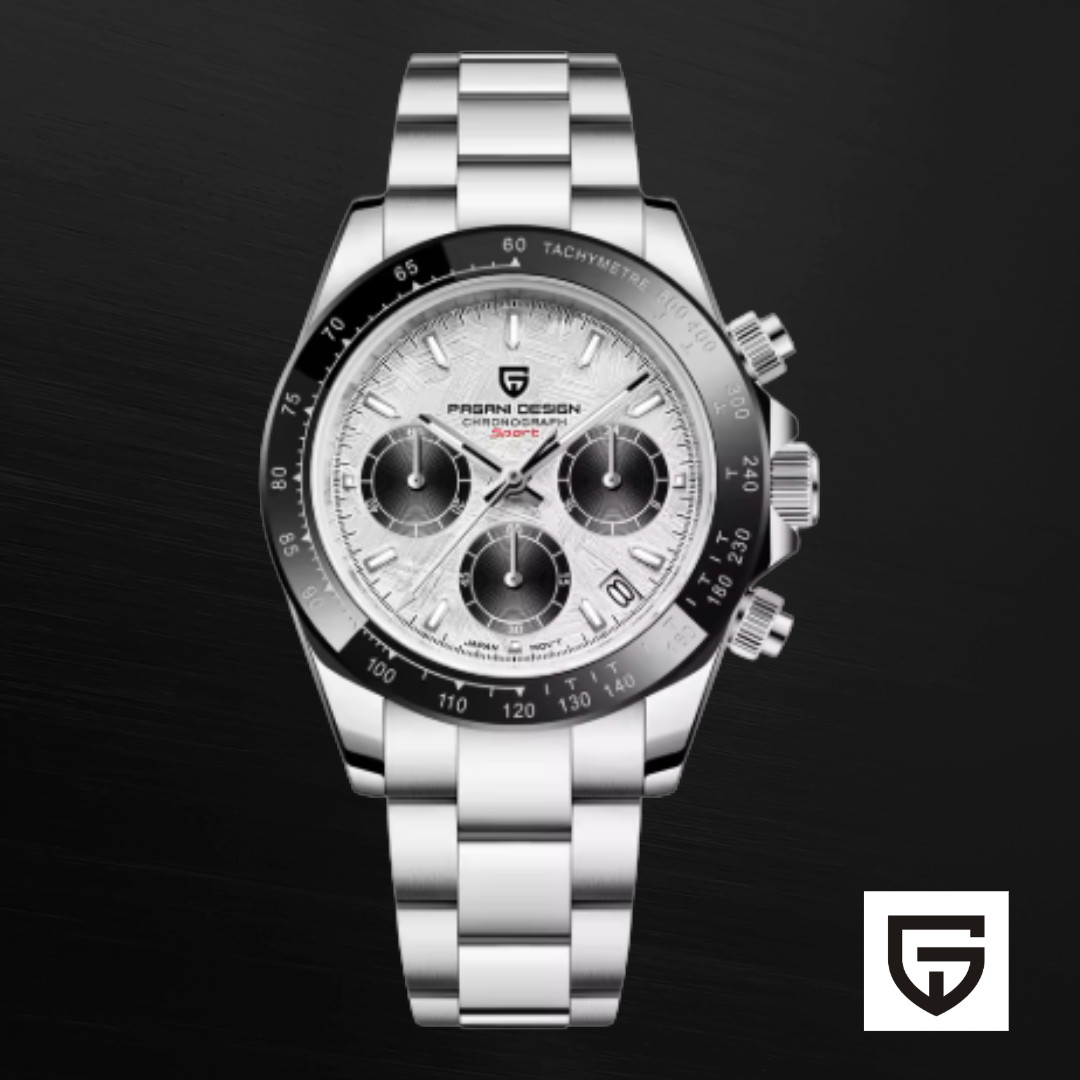 Pagani Design PD-1644 Chronograph Mens Watch Sapphire Stainless Steel VK63