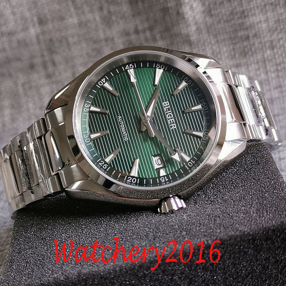 BLIGER NH35 Automatic Men’s Watch Date Sapphire Black/Green/Blue/White Dial 40mm