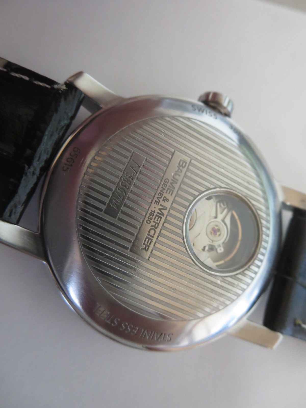 Baume Mercier Classima 65615 Automatic 38mm Silver Roman Dial Dress Watch Swiss