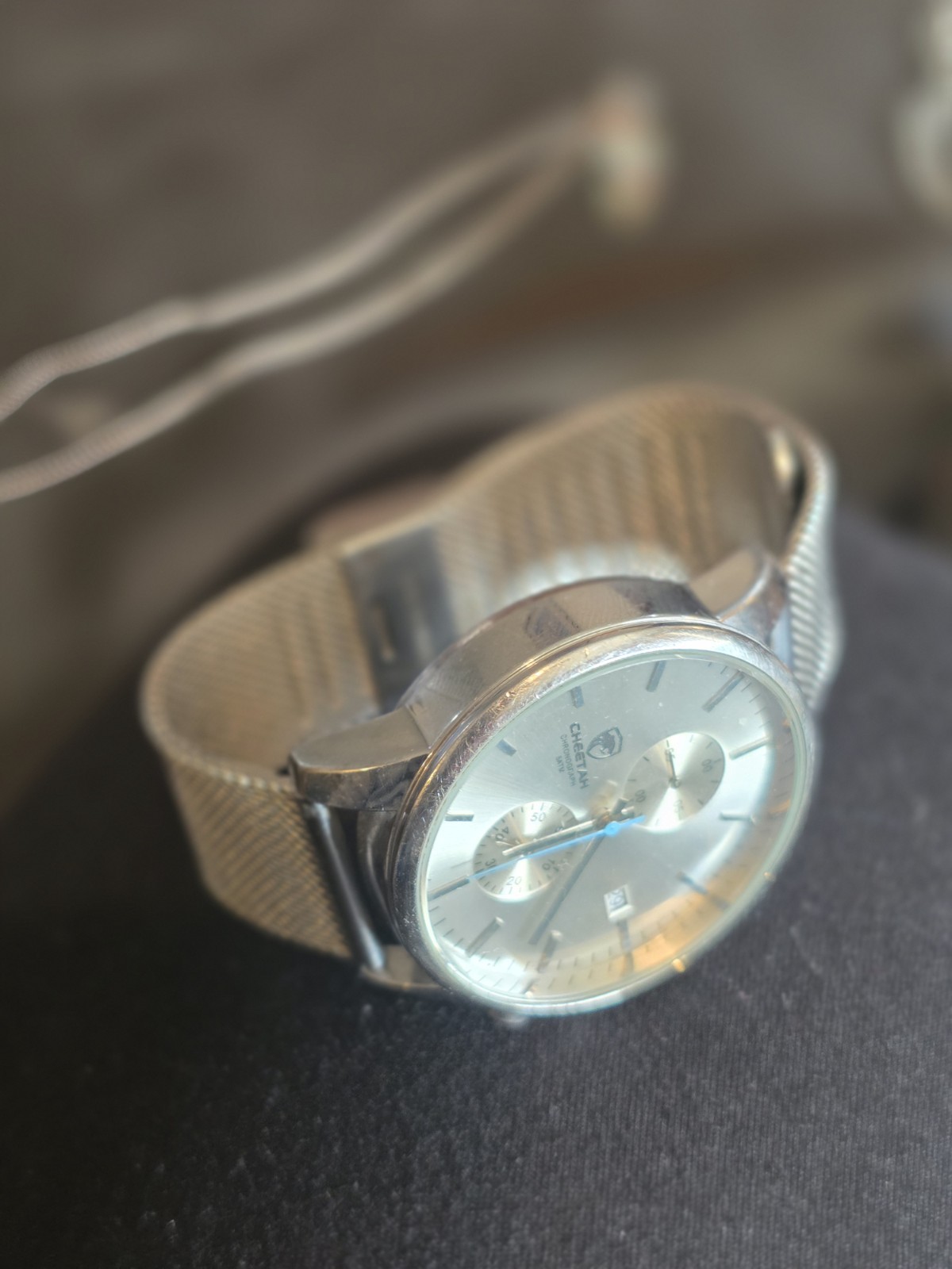 GOLDEN HOUR Men’s Watches with Silver Plated Stainless Steel and Metal Casual