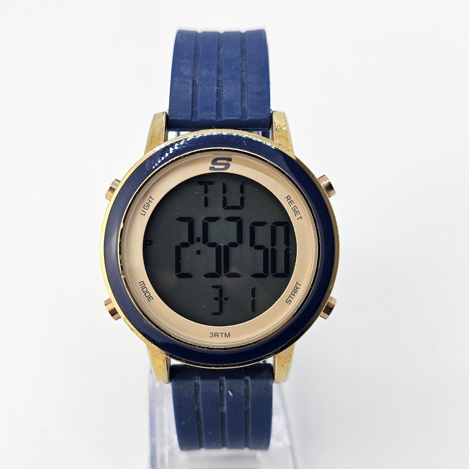 Sketchers Unisex Watch 40MM Rose Gold Blue Gray Case Blue Plastic Bands