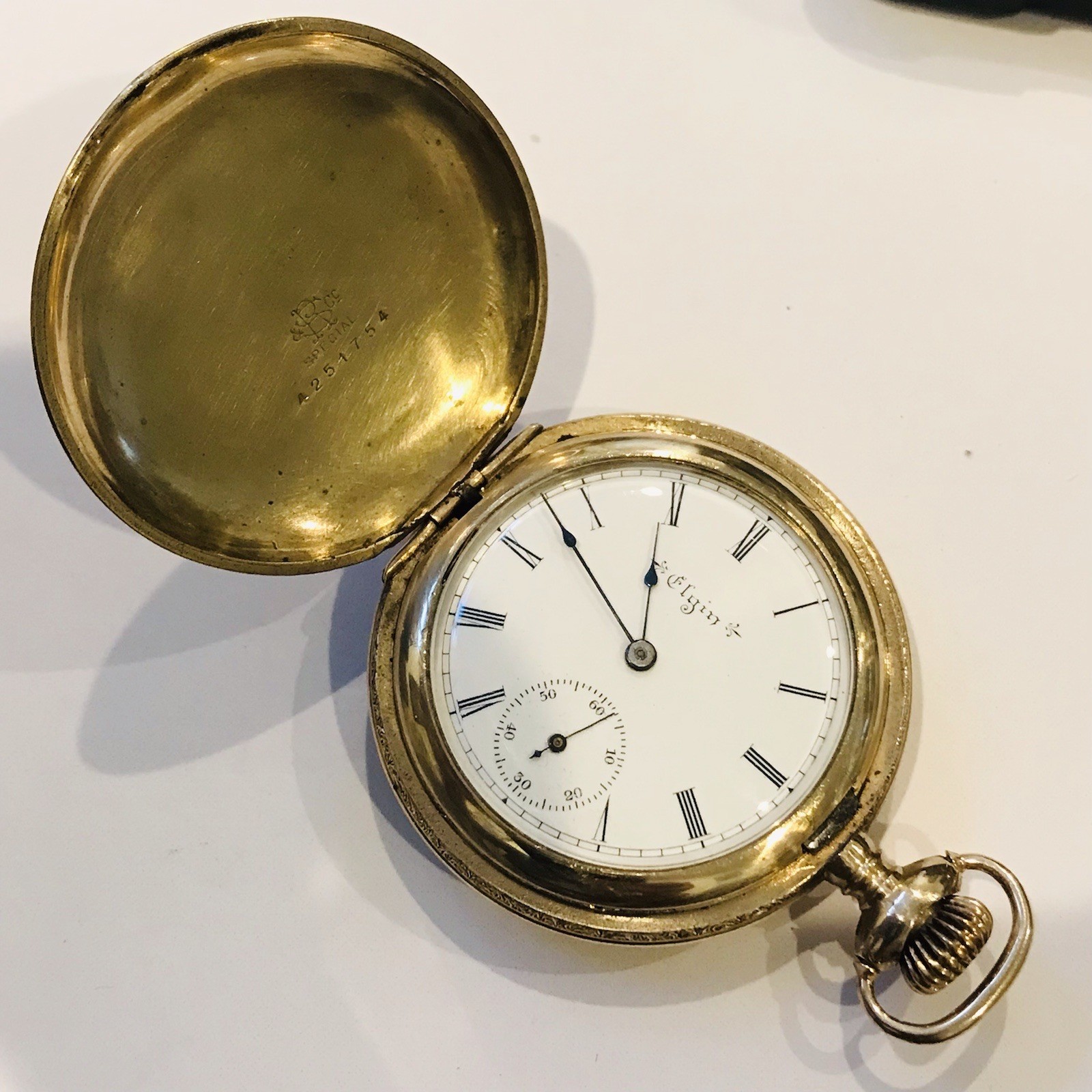 Antique 1900 Elgin Pocket Watch 6s RS Special Gold Filled Mens Runs
