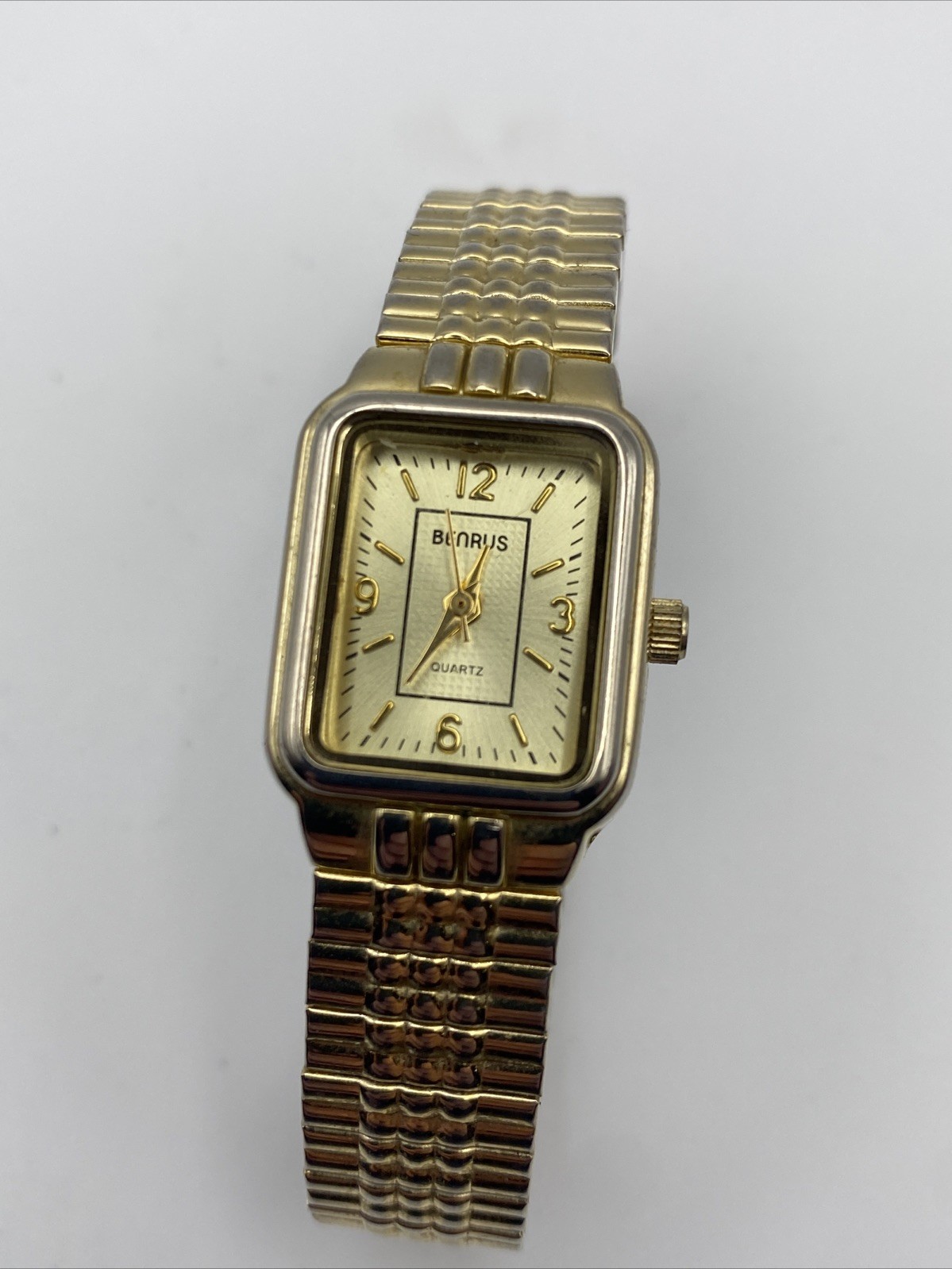 Benrus Women BN201L Dress Gold Expansion Band Quartz Analog 20mm Watch 6 1/2″
