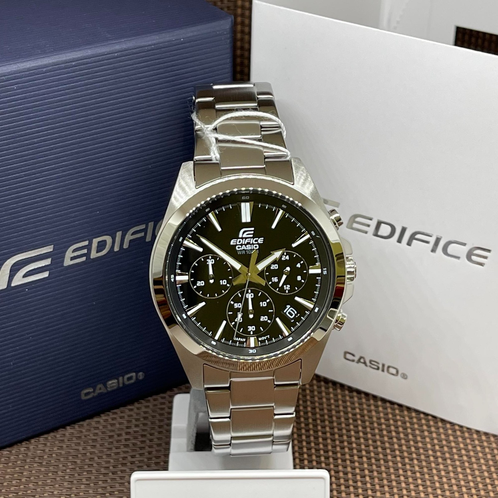 Casio Edifice EFV-630D-1A Simple Black Analog Chronograph Quartz Men’s Watch