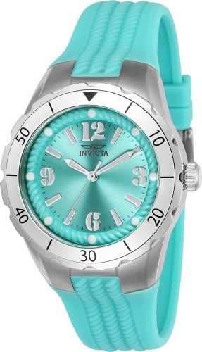Invicta Women’s 24124 Angel Quartz 3 Hand Cyan Dial Watch