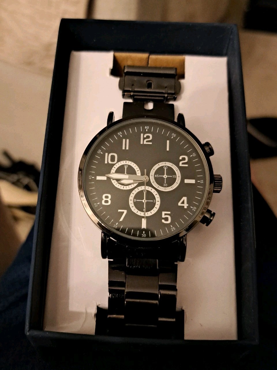 George Men’s Adult Gunmetal alound black dial *broken connection rod*