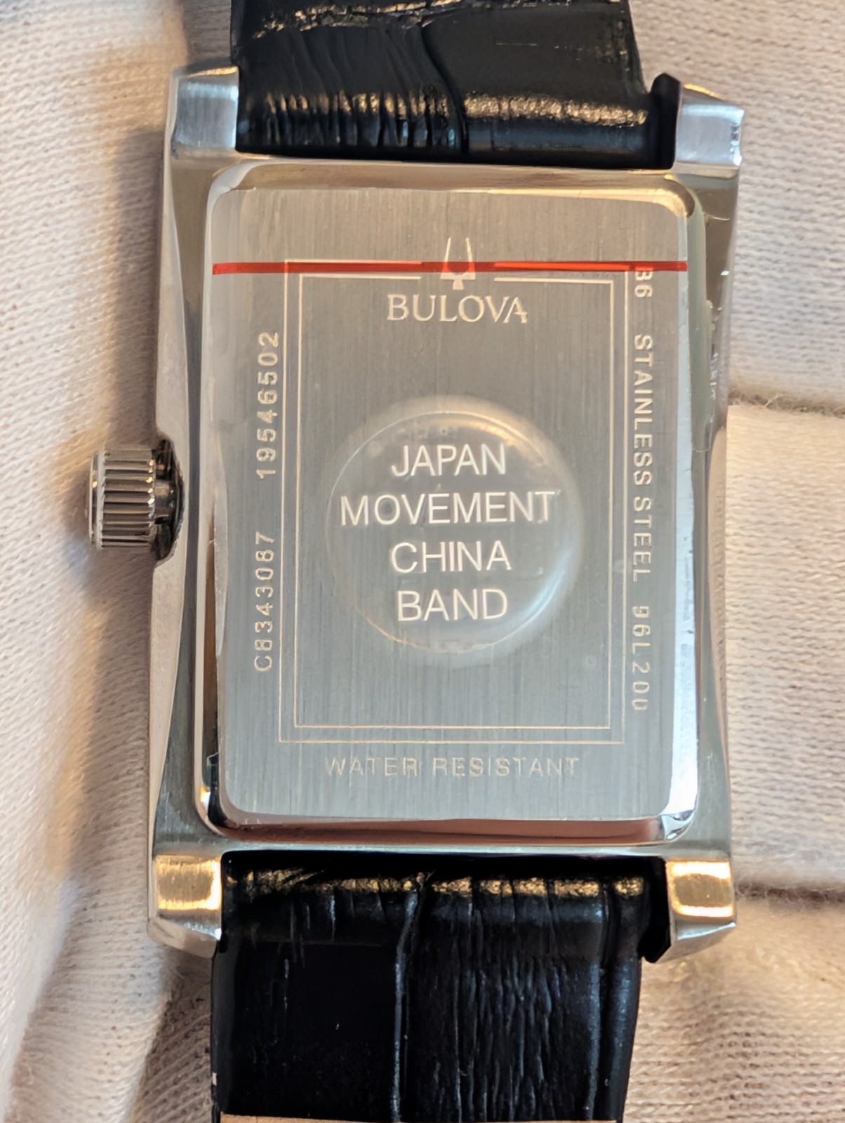 Bulova Corporate 96L200 Quartz Silver Dial Black Leather (NOS) Box No Papers