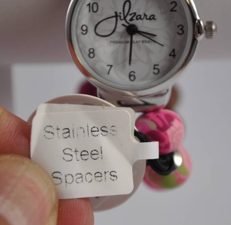 Jilzarah Berry Round Watch Polymer Clay Beads Handcrafted Artisan Jewelry G31