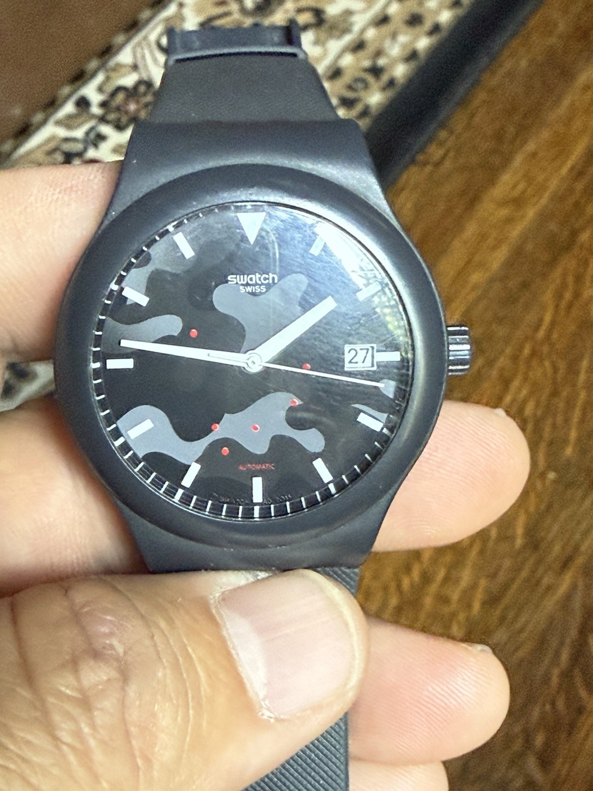 Swatch Sistem51 Clouds watch (model SUTA401) Read Description