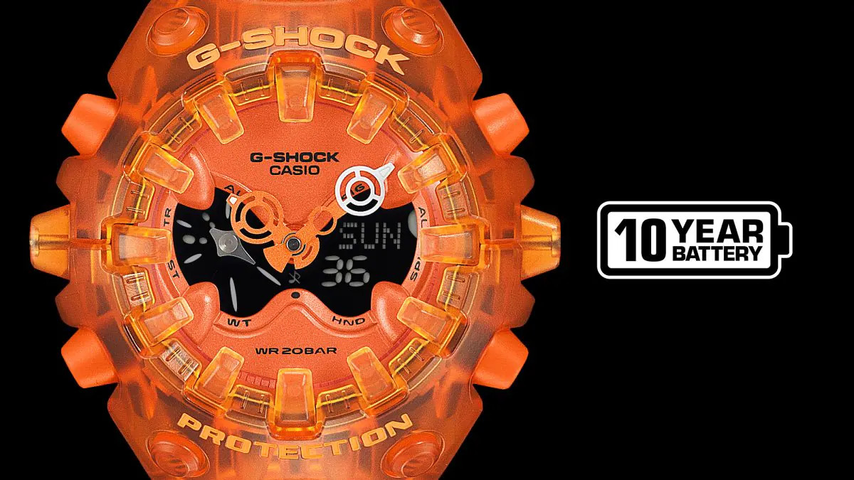 Casio G-Shock GA-V01 Series Analog Digital Orange Resin Watch GAV01SKE-4A