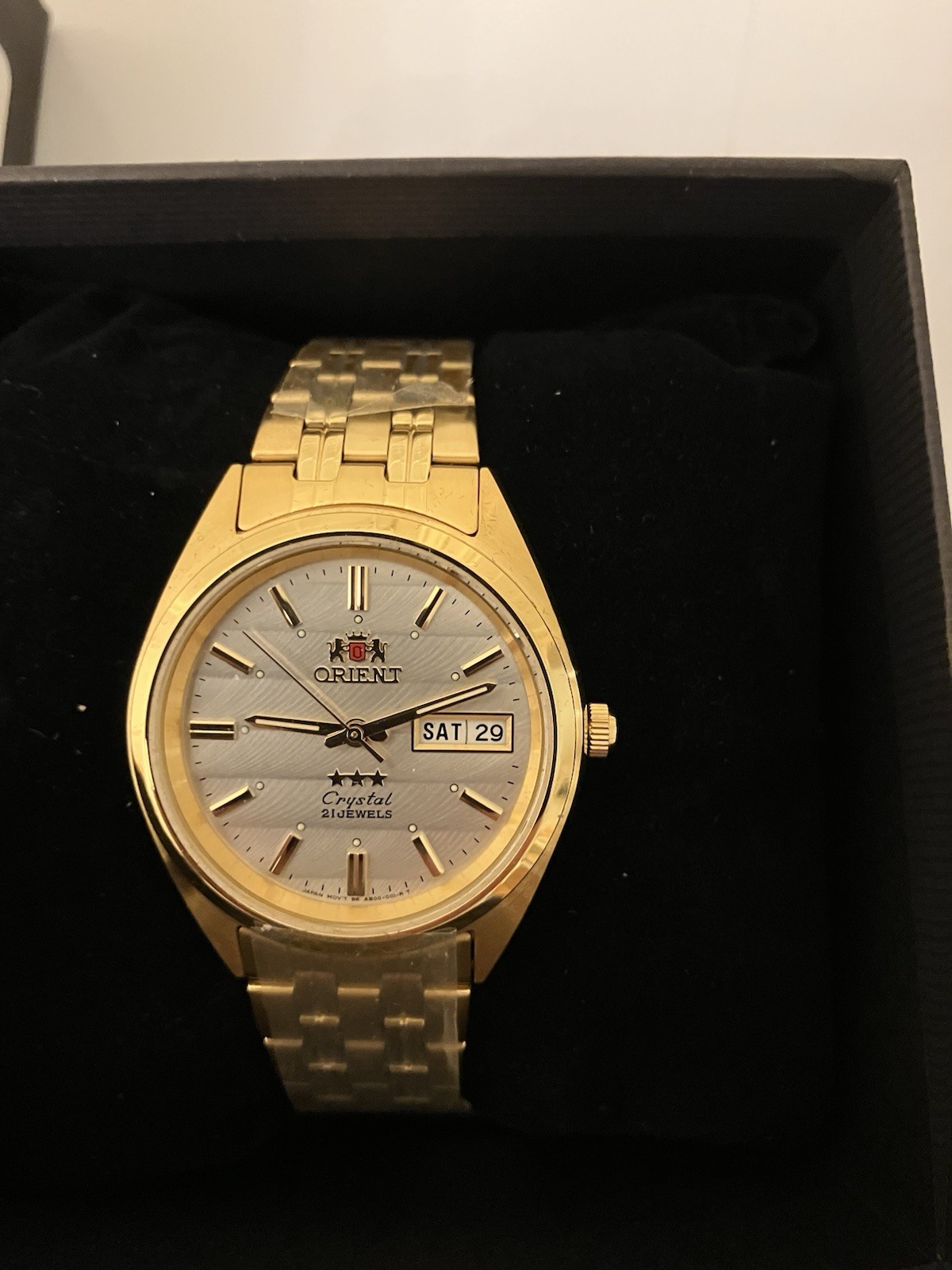 Orient TriStar Automatic, Gold Tone, Day Date, New In Box