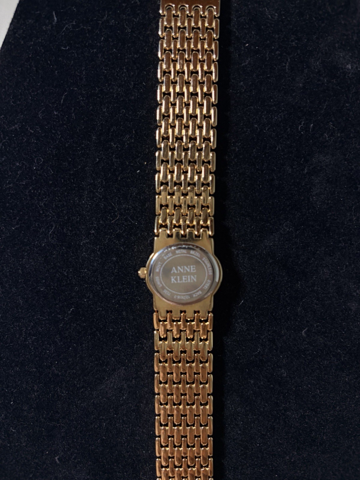 Anne Klein Diamond Swiss Gold Tone Crystal Bezel Women’s Quartz Dress Watch