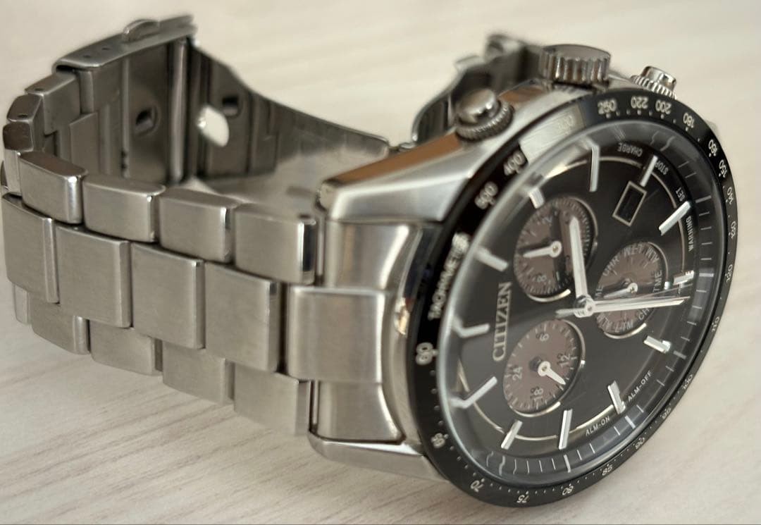 CITIZEN Chronograph E820-S083460 Men’s Watch 40mm Wrist 16.3cm From Japan