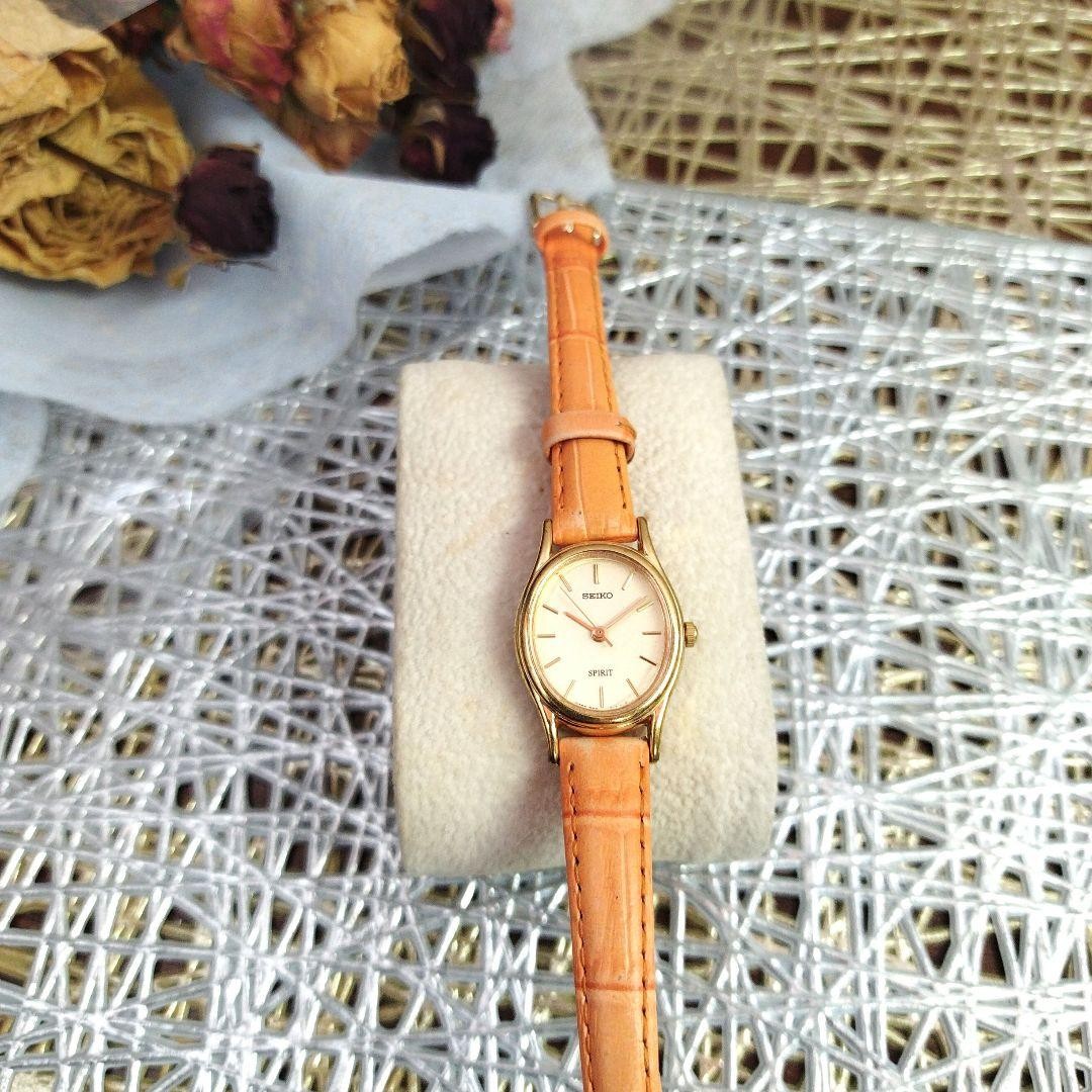 SEIKO SPIRIT Orange Leather Watch