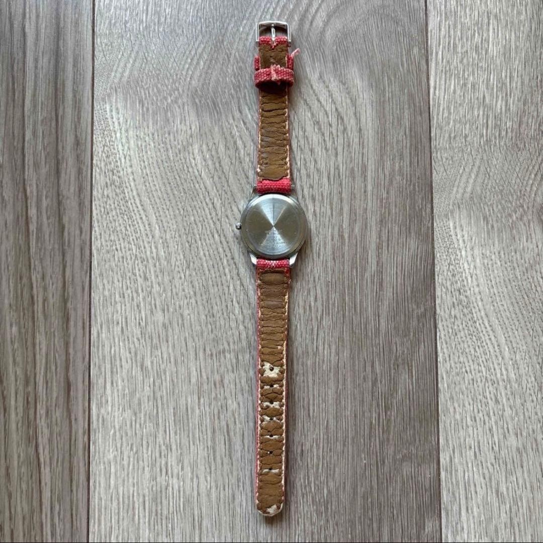 Sanrio Hello Kitty & Daniel Quartz Watch Red Canvas Band Used